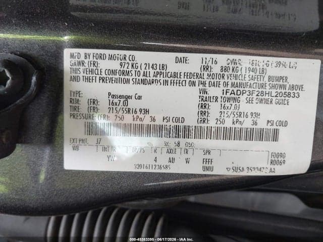 2017 FORD FOCUS SE 9