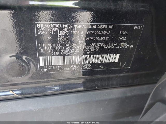 2021 TOYOTA RAV4 XLE 9