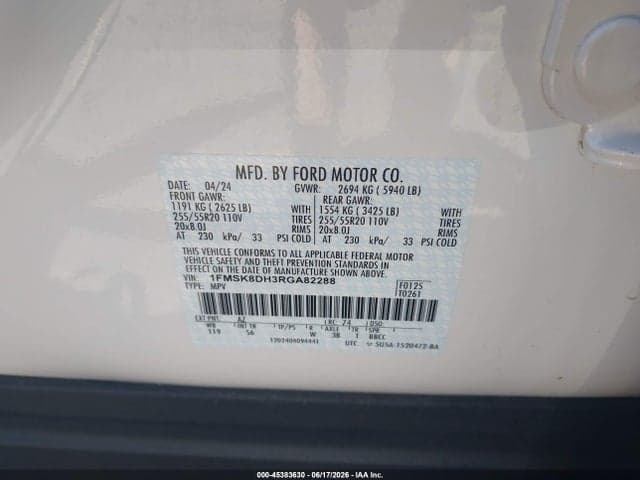 2024 FORD EXPLORER XLT 9
