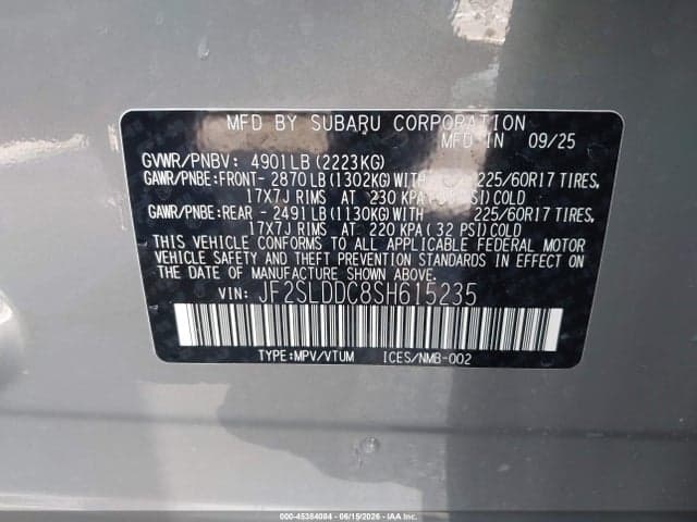 2025 SUBARU FORESTER PREMIUM 9