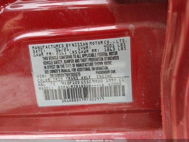 2021 NISSAN SENTRA SR XTRONIC CVT 9