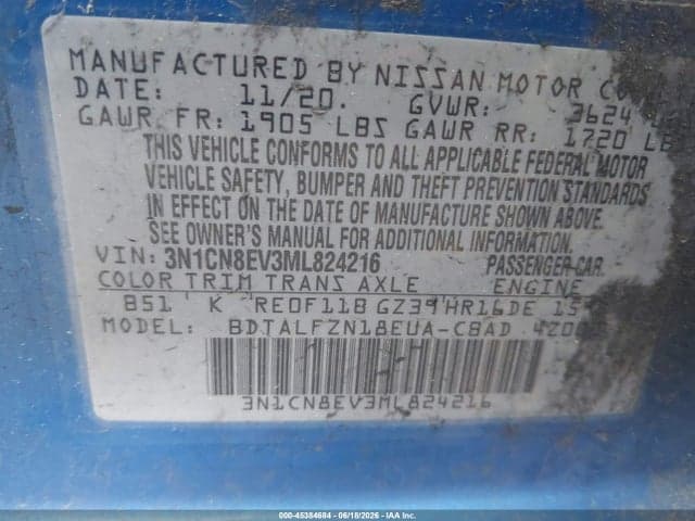 2021 NISSAN VERSA SV XTRONIC CVT 9
