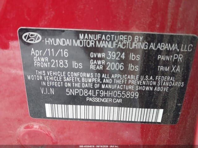 2017 HYUNDAI ELANTRA LIMITED 9
