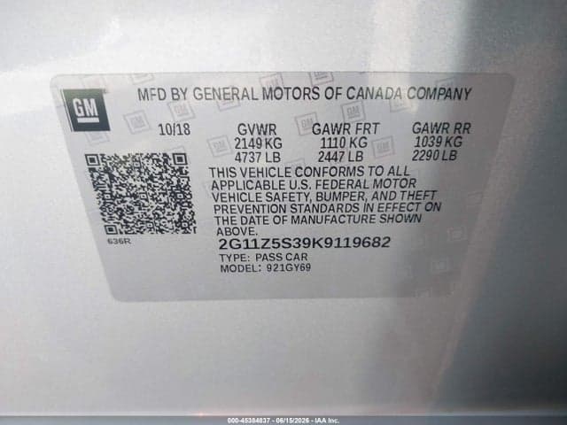 2019 CHEVROLET IMPALA LT 9