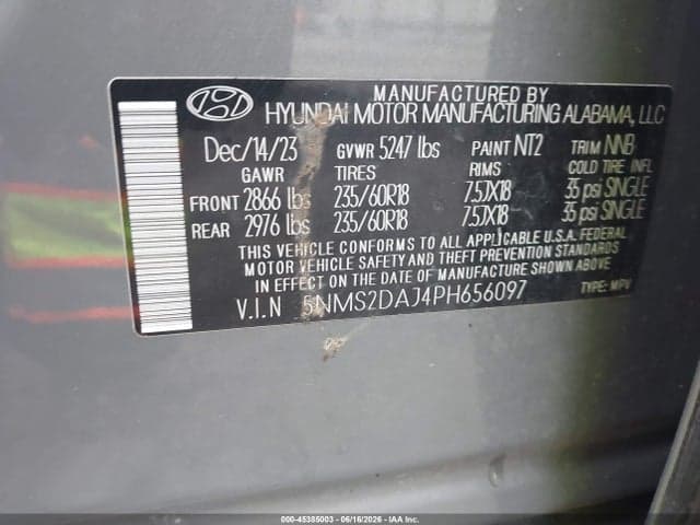 2023 HYUNDAI SANTA FE SEL 9