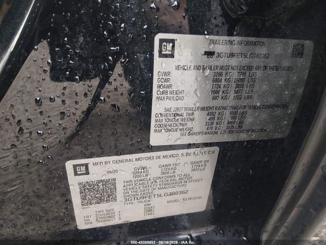 2020 GMC SIERRA 1500 4WD STANDARD BOX DENALI 9