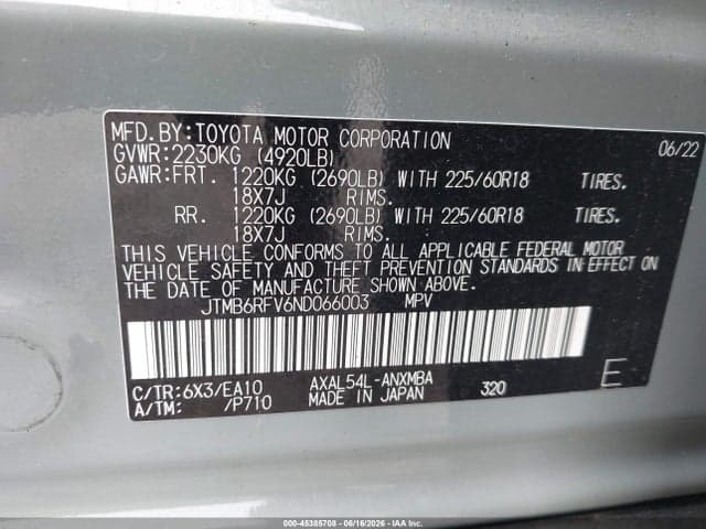 2022 TOYOTA RAV4 HYBRID XLE PREMIUM 9