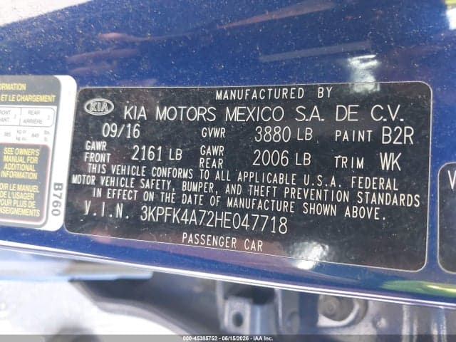 2017 KIA FORTE LX 9