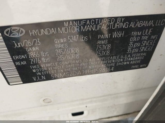 2023 HYUNDAI SANTA FE SEL 9