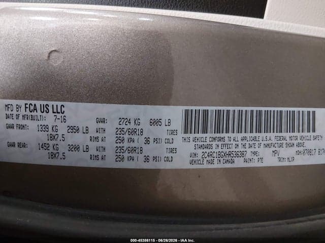 2017 CHRYSLER PACIFICA TOURING-L 9
