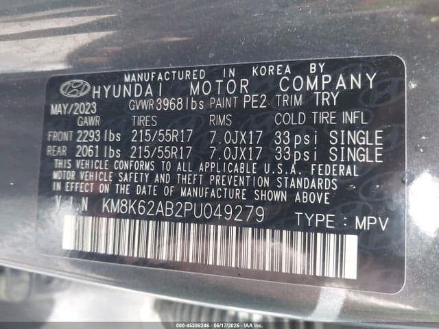 2023 HYUNDAI KONA SEL 9