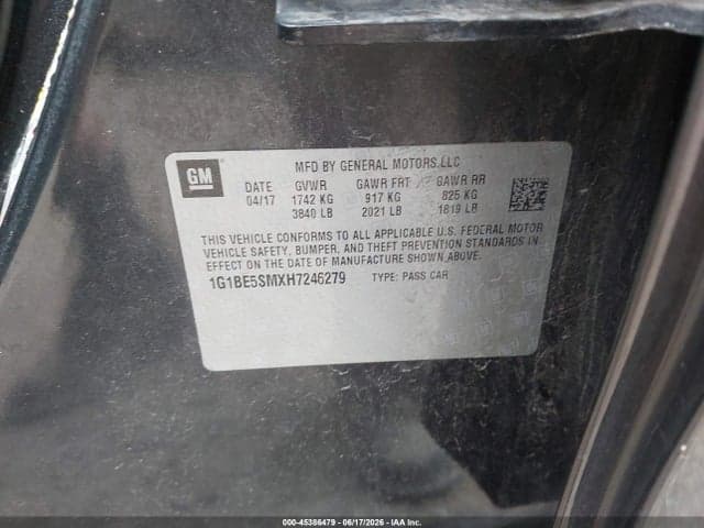 2017 CHEVROLET CRUZE LT AUTO 9
