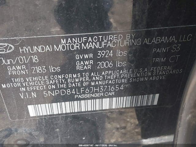 2018 HYUNDAI ELANTRA SEL 9