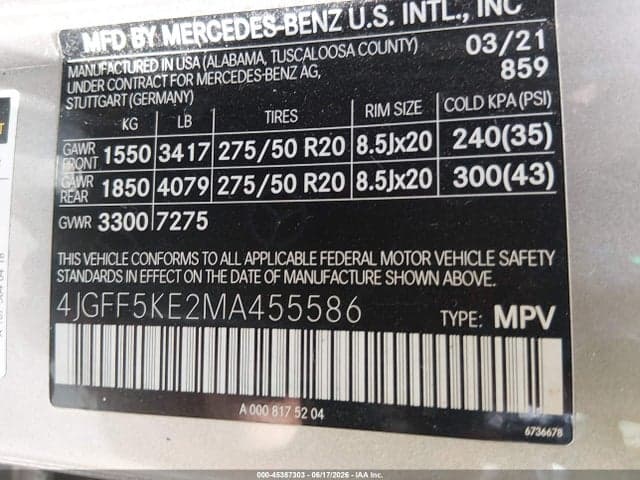 2021 MERCEDES-BENZ GLS 450 4MATIC 9