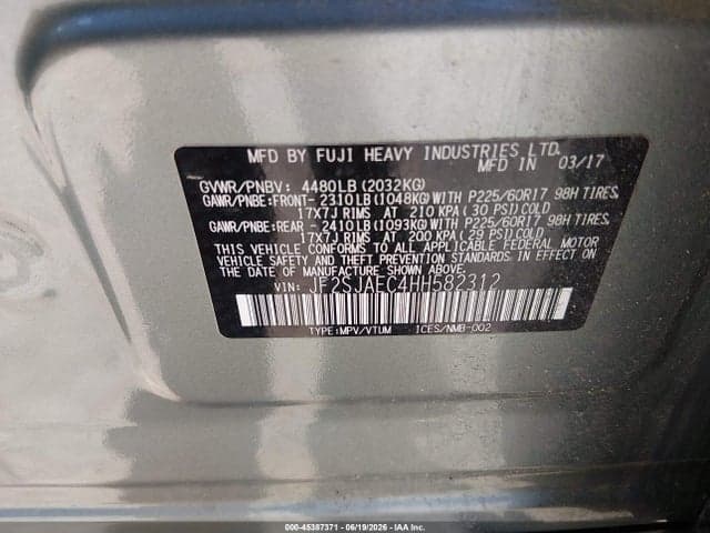 2017 SUBARU FORESTER 2.5I PREMIUM 9