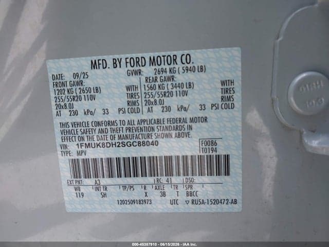 2025 FORD EXPLORER ACTIVE 9