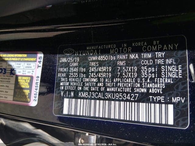 2019 HYUNDAI TUCSON SPORT 9