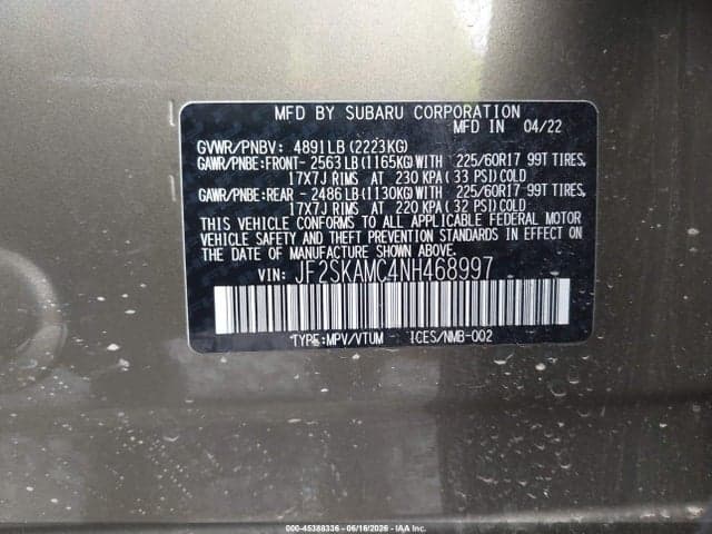 2022 SUBARU FORESTER WILDERNESS 9