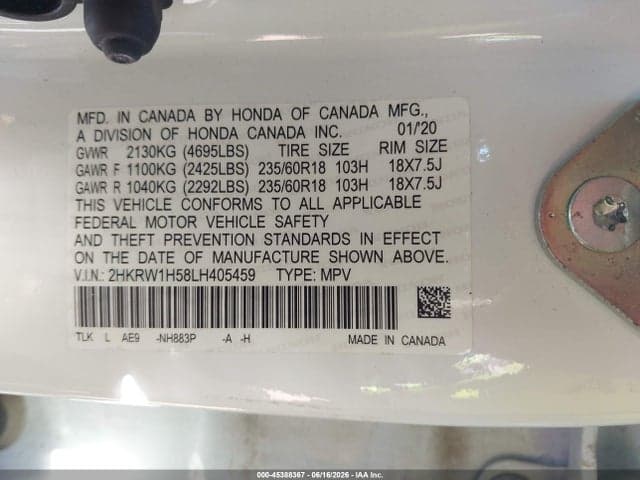 2020 HONDA CR-V 2WD EX 9