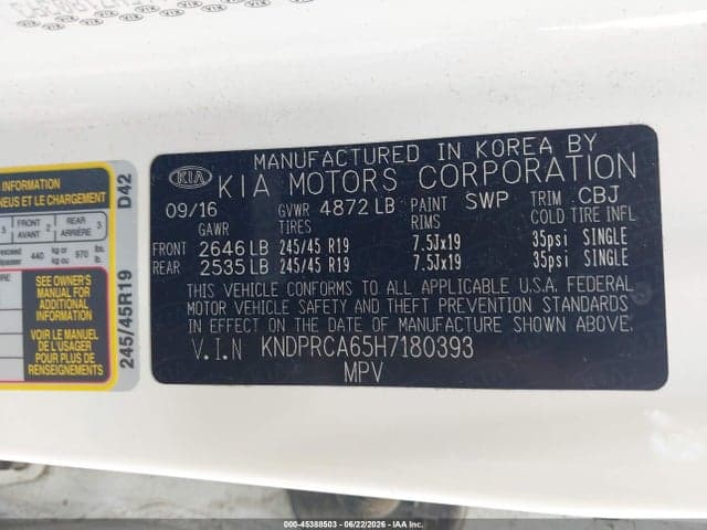 2017 KIA SPORTAGE SX TURBO 9