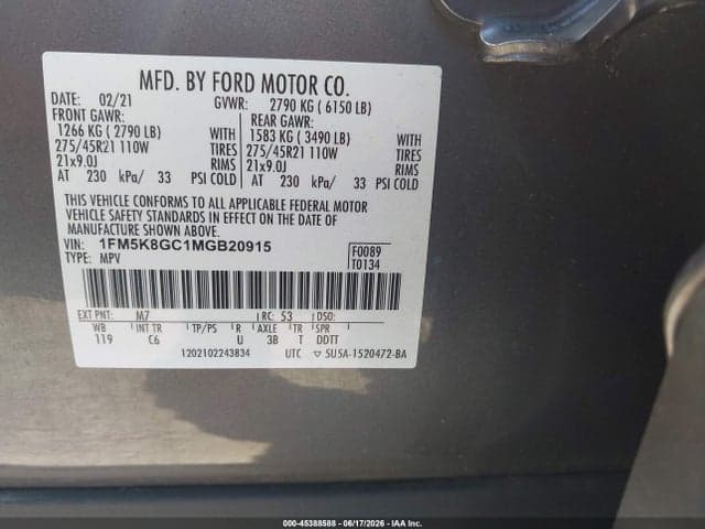 2021 FORD EXPLORER ST 9