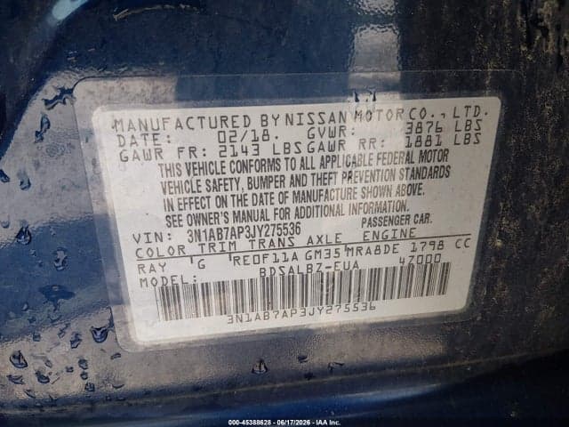 2018 NISSAN SENTRA S 9