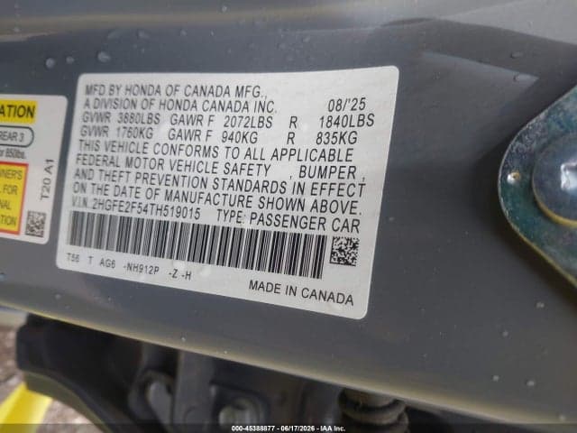 2026 HONDA CIVIC SPORT 9