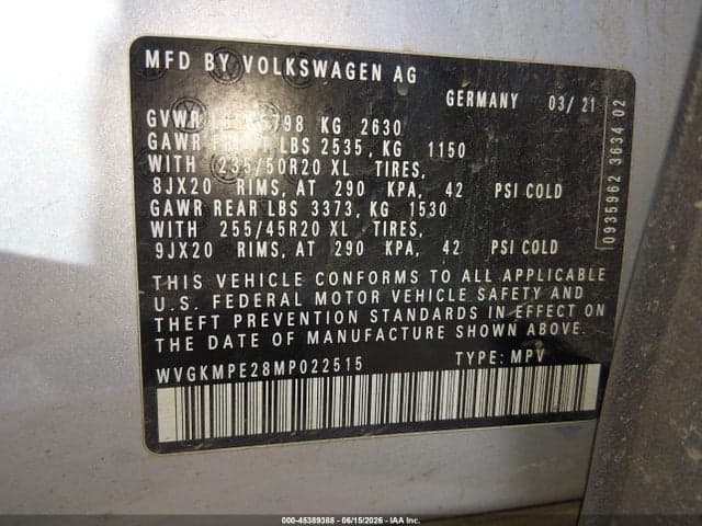 2021 VOLKSWAGEN ID.4 PRO S 9
