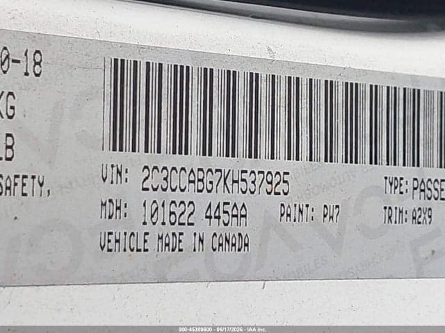 2019 CHRYSLER 300 300S 9