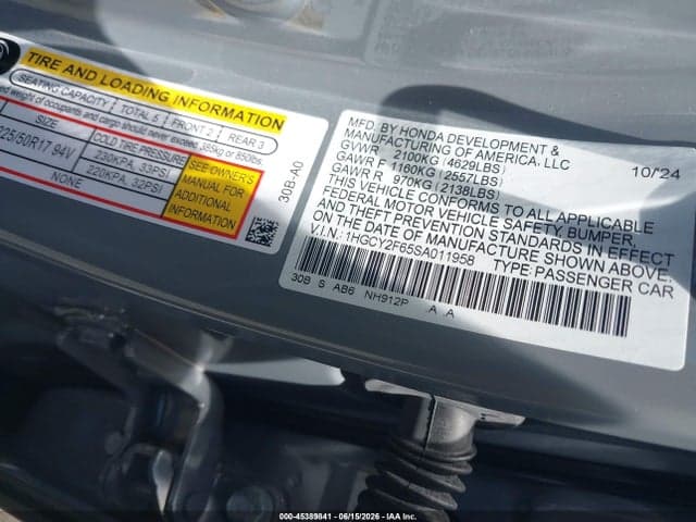 2025 HONDA ACCORD HYBRID EX-L 9