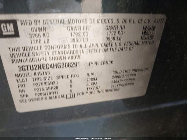 2017 GMC SIERRA 1500 SLT 9