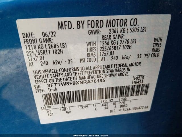 2022 FORD MAVERICK XL 9
