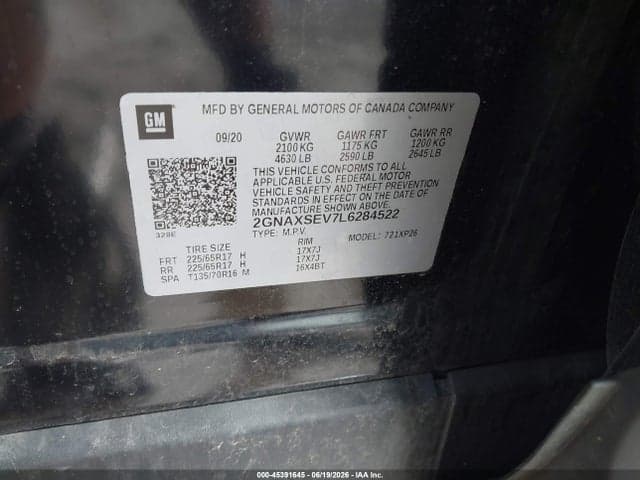 2020 CHEVROLET EQUINOX AWD LS 9