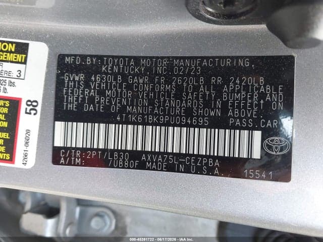 2023 TOYOTA CAMRY XSE AWD 9