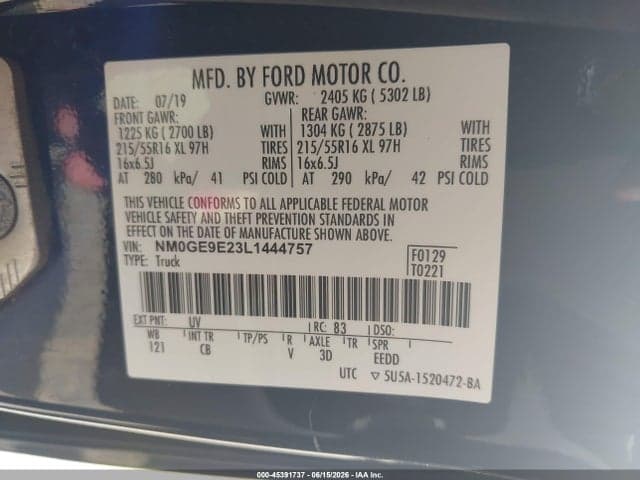 2020 FORD TRANSIT CONNECT XL PASSENGER 9