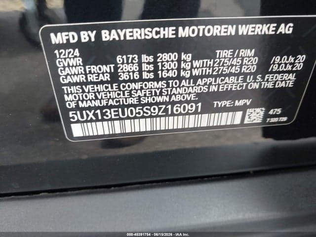 2025 BMW X5 SDRIVE40I 9