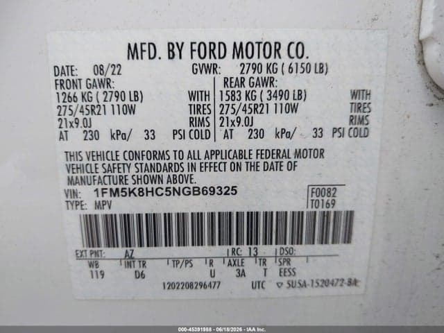 2022 FORD EXPLORER PLATINUM 9