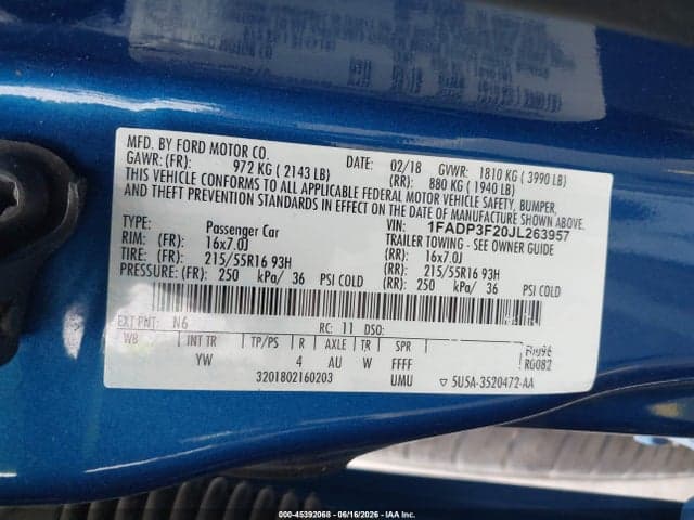 2018 FORD FOCUS SE 9