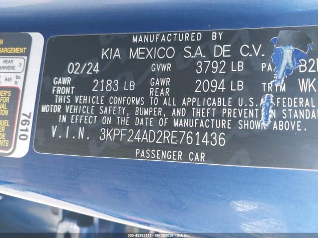 2024 KIA FORTE LXS 9