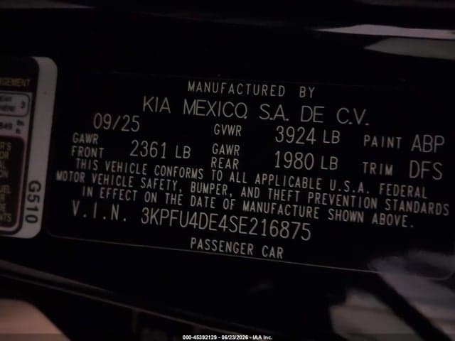 2025 KIA K4 EX 9
