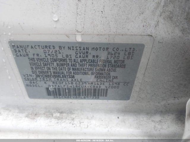 2021 NISSAN VERSA SV XTRONIC CVT 9