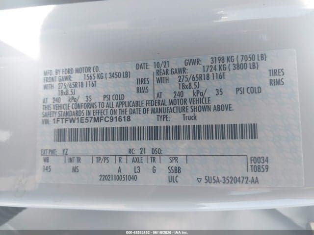 2021 FORD F-150 XLT 9