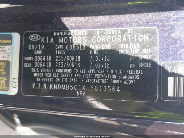 2020 KIA SEDONA EX 9