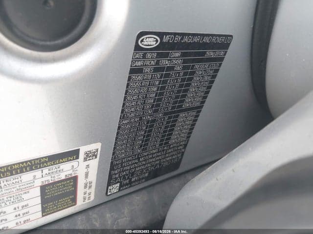 2019 LAND ROVER RANGE ROVER 9