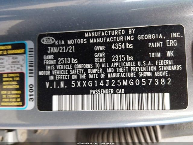 2021 KIA K5 LXS 9