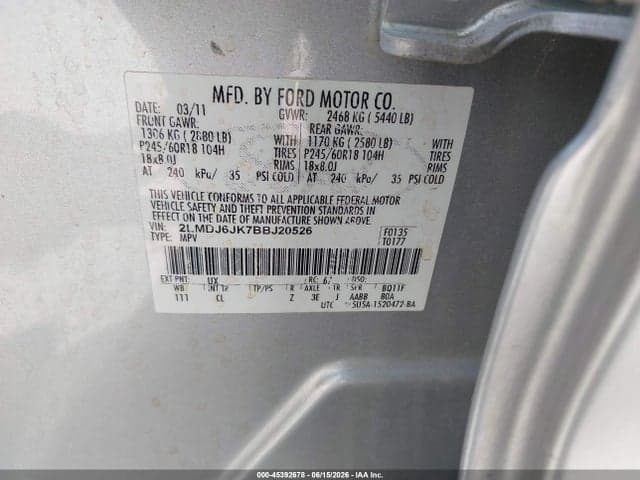 2011 LINCOLN MKX 9