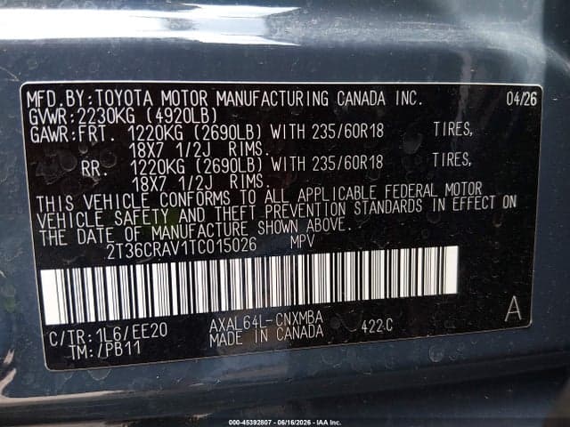 2026 TOYOTA RAV4 XLE PREMIUM 9