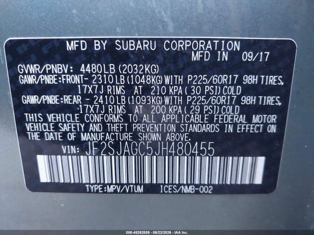 2018 SUBARU FORESTER 2.5I PREMIUM 9