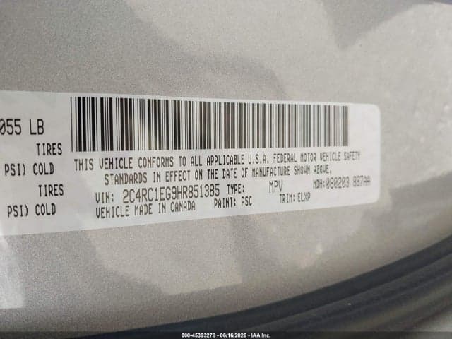 2017 CHRYSLER PACIFICA TOURING-L PLUS 9