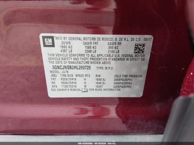 2017 CHEVROLET TRAX LS 9